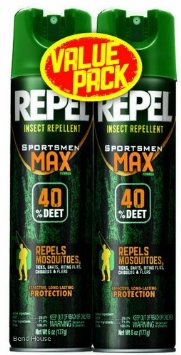 Repel 33802 2 to 6-1/2-Ounce Sportsmen Max Formula Insect Repellent Aerosol 40-Percent DEET Spray, Case Pack of 2