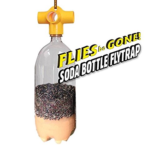 Flies Be Gone Soda Bottle Reusable Non-Toxic Fly Trap Kit - 2 Pack