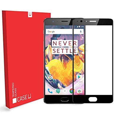 OnePlus 3T Tempered Glass Screen Protector 3D Upgraded Premium Full Cover Edge-to-Edge For OnePlus 3 & OnePlus 3T (No Rainbow Guarantee)