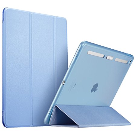 iPad Pro Case,ESR Yippee Color Plus Smart Cover with Translucent Hybrid Back Cover [Corner Protection][Ultra Slim][Auto Wake up/Sleep Function] for iPad Pro 13 inches (Cerulean Blue)