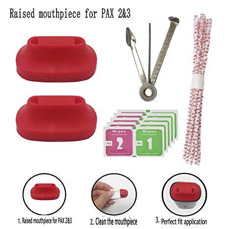 Raised Mouthpiece Part of Replacement Accessories for Pax 2/3 by PUBGAMER (Red)