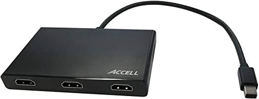 Accell mDP-3HDMI Multi Monitor Splitter - Mini DisplayPort 1.2 Multi-Stream Transport (MST) Hub - 1x Mini DisplayPort connector, 3x HDMI 1.4a outputs