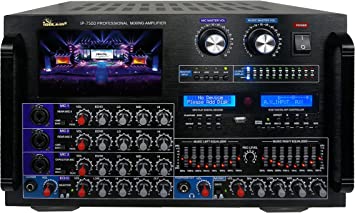IDOLmain IP-7500 8000W Pro Digital Console Mixing Amplifier W/ 7" LCD Screen Monitor, Bluetooth, Recording, Guitar Level Control & Digital Optical/Coaxial Input,HDMI,8 Bands EQ -New & Improved