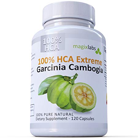 100% HCA Extreme Garcinia Cambogia Extract – 100% Pure All Natural - 120 Caps – The Ultimate Fast Action Diet Pills by MagixLabs