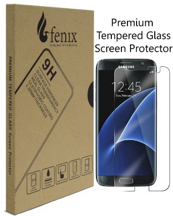S7 Edge 9-H Tempered Glass Screen Protector, Fenix Ultra Slim Protective Film Clear Transparency Oleo-phobic Coating Anti-scratch Anti-fingerprint and Anti-Bubble Shield for Samsung Galaxy S7 Edge