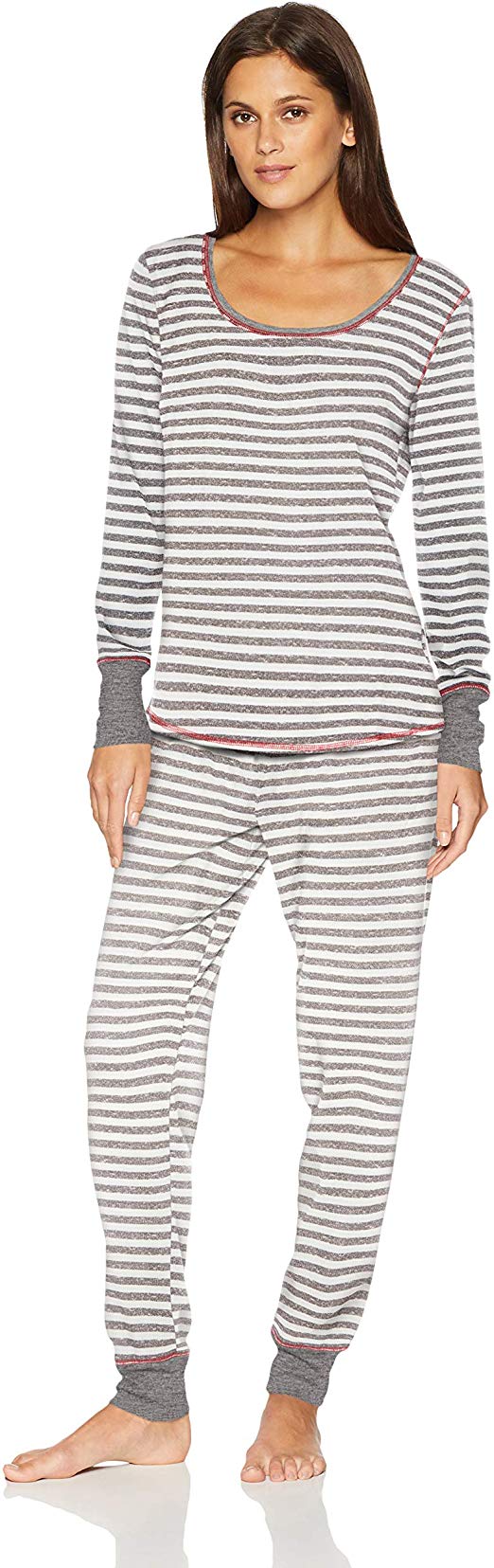 Amazon Brand - Mae Women's Sleepwear Thermal Pajama Set