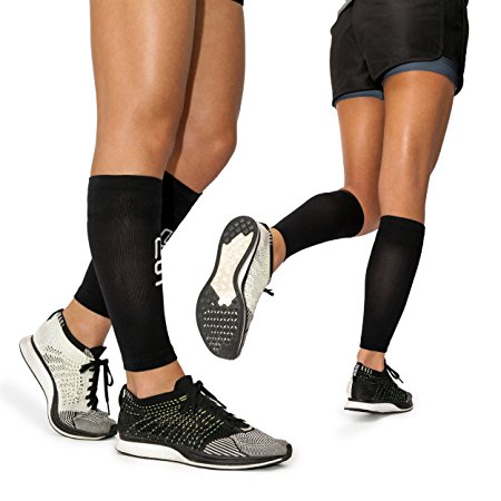 Calf Leg Compression Sleeves For Men and Women by Modetro Sports –Shin Splints, Circulation & Leg Cramp Compression Support Stocking Sleeve - Running, Jogging, Cycling, Fitness & Exercise Enhanced Performance -