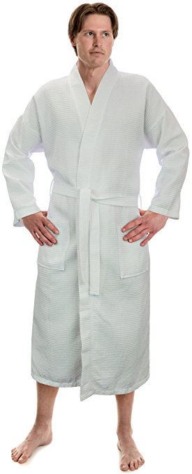 Men's Waffle Kimono Robes Spa Bathrobe Made in Turkey