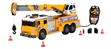 Dickie Toys 24" Remote Control Light and Sound Construction Heavy Weight Lifter Vehicle (With Moving Ladder)