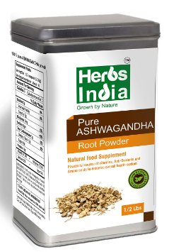 Ashwagandha Root - Ashwagandha Powder - Ashwagandha Extract - Half LB 8 Ounces - Herbs India