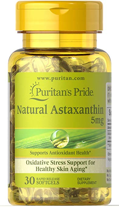 Puritan's Pride Natural Astaxanthin 5 mg-30 Softgels