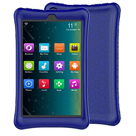 eTopxizu Case for All-New Amazon Fire HD 8 2018/2017, Kids Friendly Light Weight Shock Proof Protective Soft Silicone Back Cover for All-New Fire HD 8 Tablet 2018/2017, Navy Blue