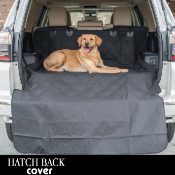 Cargo Liner - Waterproof Durable Material Double Stitched to Stand up to Pets of Any Size and Protect Against Mess from Dirt Children Food and More - 3 Sizes Available Black