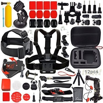 Leknes Common Outdoor Sports Bundle for sj4000sj5000 and GoPro Hero 43321 Cameras 31 Items