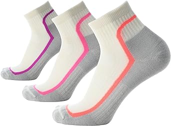 SOLAX 72% Men's and Women's Merino Wool Hiking Socks Outdoor Trail Trekking Cushioned Breathable Quarter Socks 3 Pack