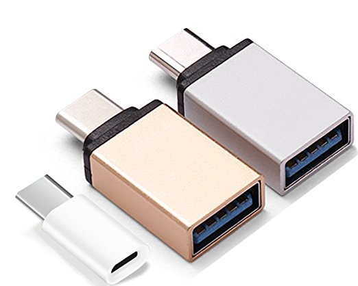3 Pack USB Type C Adapter,Alled 2 Pcs USB-C to USB 3.0 and a USB-C to Micro USB for Galaxy S8 S8 , MacBook, ChromeBook Pixel, HTC 10, Nexus 5X, Nexus 6P, OnePlus 2 and More (3 Pack USB Type C Adapter)