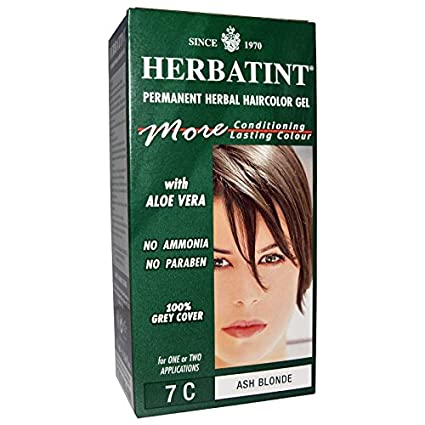 Herbatint 7C Permanent Herbal Ash Blonde Haircolor Gel Kit - 3 per case.