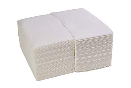White Premium Cloth-Like Guest Towels (Package of 100) * Feels Just Like Linen! * (500 Napkins)