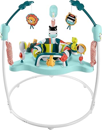 Fisher-Price Baby Bouncer Colorful Corners Jumperoo Activity Center with Music Lights Sounds & Developmental Toys