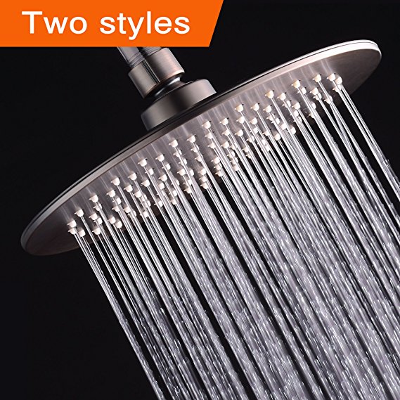 Albustar Luxury Rainfall Shower Head With High Pressure and Spa Experience, Brushed Red Bronze Style, Easy Installation