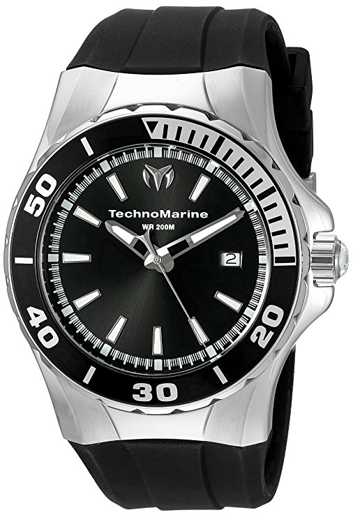 Technomarine Men's TM-215054 Sea Manta Analog Display Swiss Quartz Black Watch