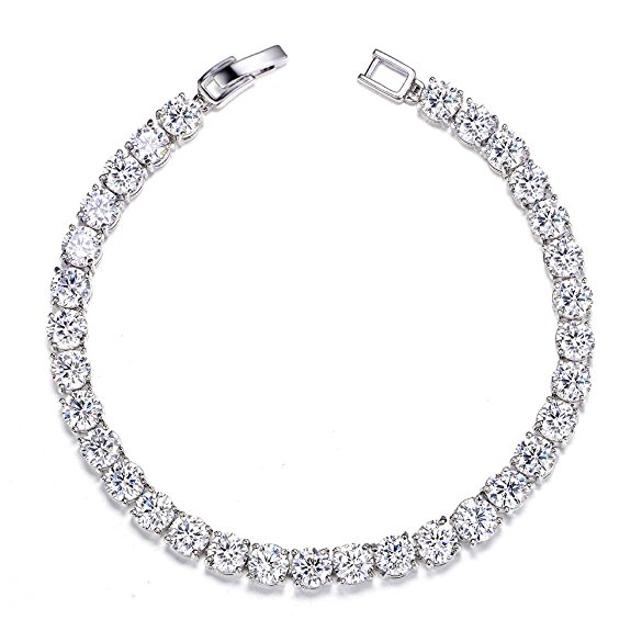 UMODE Jewelry 0.5 Carat Round Cut Clear Cubic Zirconia CZ Tennis Bracelet For Woman