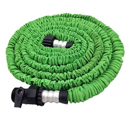 2017 Newest FlatLED Garden Water Hose, 50Ft Green Collapsible Flexible Expanding Retractable Automatically Without Spray Nozzle