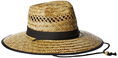 San Diego Hat Co. Men's Upf 50 Wide Brim Natural Straw Lifeguard Outback Sun