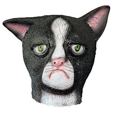XIAO MO GU Grumpy Cat Mask Halloween Costume Party Latex Animal Head Mask …