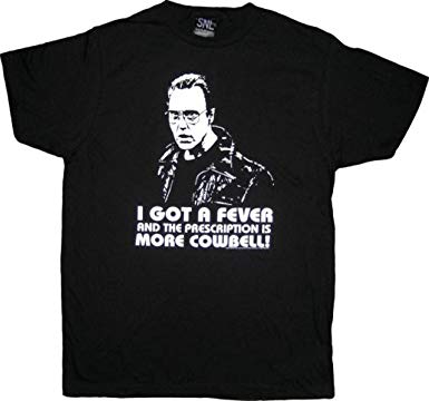 SNL Saturday Night Live Christopher Walken More Cowbell Black T-Shirt