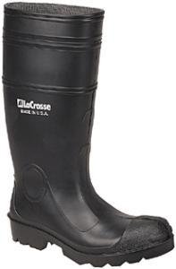 ONGUARD 87401 PVC Men's Buffalo Plain Toe Knee Boots with Lug Outsole, 16" Height, Black, Size 11