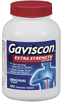 Gaviscon Extra Strength Chewable Antacid Tablets, Original Flavor, 100-Count Bottles (Pack of 3) XZ&TT