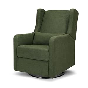 DaVinci Carter's Arlo Recliner and Swivel Glider, Water Repellent & Stain Resistant, Greenguard Gold & CertiPUR-US Certified, Performance Forest Green Linen