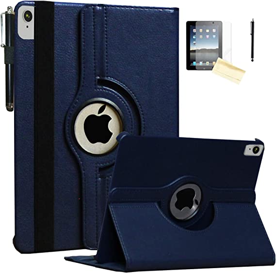 JYtrend Case for 10.9 inch iPad Air 5 2022 /Air 4 2020, Rotating Stand Smart Magnetic Auto Wake Up/Sleep Cover for iPad Air 5th /4th Generation A2588 A2589 A2591 A2316 A2324 A2072 (Navy Blue)