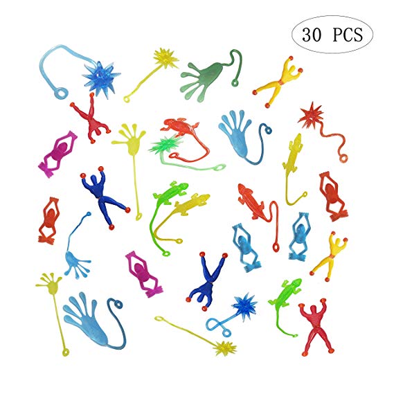 30PCS Multi-color and Multi-style Stretchy Sticky Toys Funny Sticky Hand Toys for Kids Party Favors