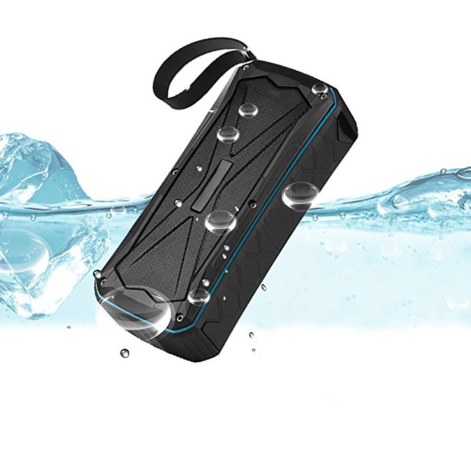 Zonlaky Wireless Bluetooth 4.1 Speaker IPX6 Waterproof Dual 16W Driversf , Enhanced Bass, Built in Mic,water Resistant,Beach, Shower & Home