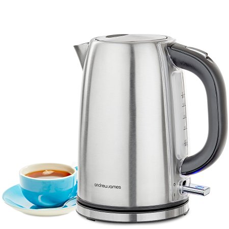 Andrew James Argentum Kettle, Fast Boil, 3000 Watts, 1.7 Litre Capacity