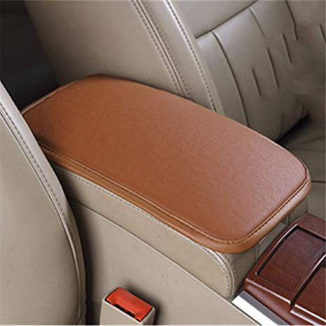 LKXHarleya Car Center Console Cover, Universal Car Armrest Cover, PU Leather Auto Arm Rest Cushion Pads, Center Console Armrest Protector, Fit for Most Vehicle, SUV, Truck Car Accessories