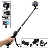 Selfie StickURPOWER handheld monopod for GoPro Hero 1 2 3 3 4 Camera and Cell Phone - All-in-One for Smartphone Digital Camera POV Camera Canon Nikon Sony Panasonic Olympus and more Black