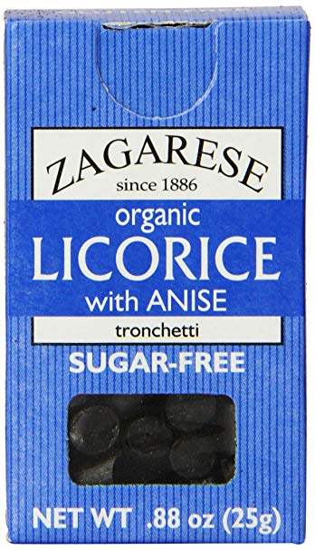 Zagarese 100% Organic Licorice with Anise, 0.88 Ounce Flip Top Box