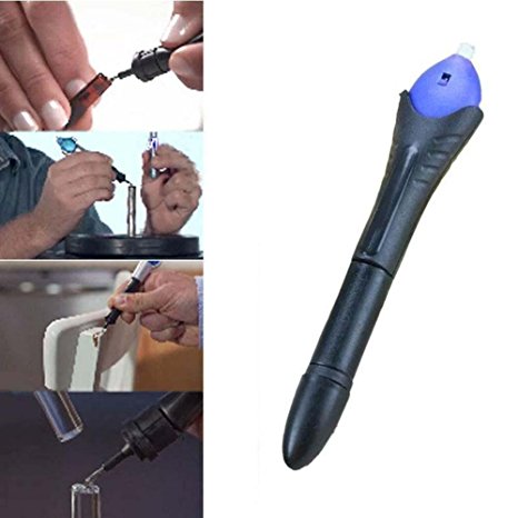 5 Second UV Light Fix Compound - Glue Repairs Tool- 2 Easy Steps! Bonds Almost Anything in Seconds - Broken Eyeglass Frames, Kid's Toys, Kitchenware, Ceramics, Welding Compound