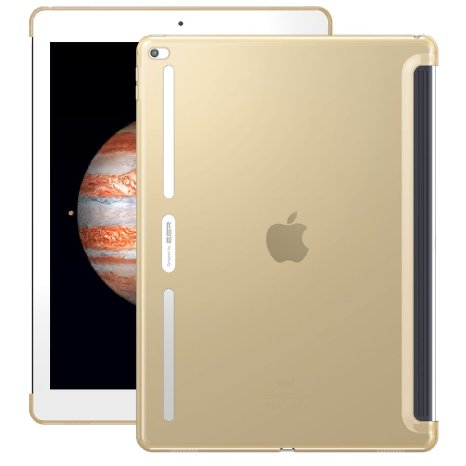 iPad Pro Case 129 Inch ESR iPad Pro Slim Fit Shell Case Perfect Match with Smart Keyboard Soft TPU Bumper Corner Protection Back Cover for iPad Pro 129 inch 2015Champagne Gold