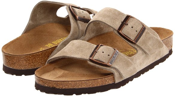 Birkenstock Arizona 2-Strap Suede Leather Sandals, Taupe (Light Sandy Beige Yellowish-Brown Color), Unisex
