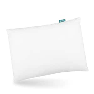 Thin Toddler Pillow with Pillowcase (13 x 18), Small Toddler Pillows for Sleeping, Machine Washable Soft Travel Pillow, Toddler Use Only, Age 2, White