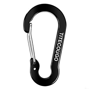 TITECOUGO Aluminum Alloy D-Ring High Strength Carabiner Key Chain Clip Hook for Camping Hiking Outdoor (Not for Climbing)