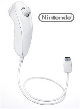 Official Nintendo WiiU Nunchuk Controller - White (Bulk Packaging)