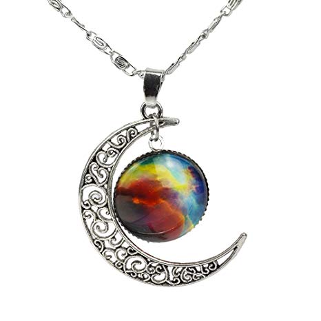 CAETLE Moon Rainbow Love Pendant Necklace for Mother Women lady Girl