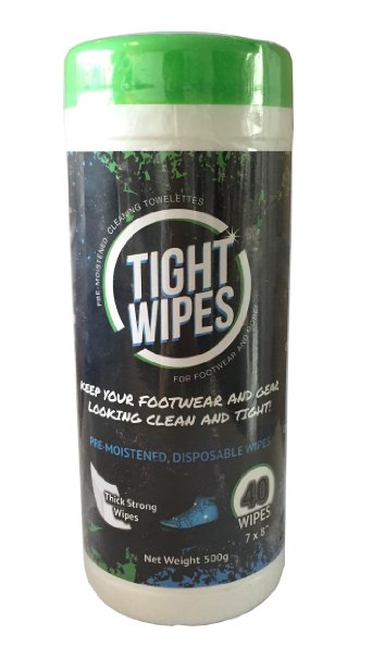 TightWipes Pre-Moistened Sneaker Cleaner Wipes 40 Wipes
