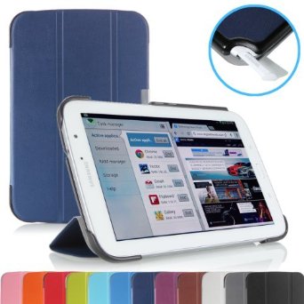 MoKo Ultra Slim Lightweight Smart-shell Stand Cover Case for Samsung Galaxy Note 80 inch GT - N5100 Android Tablet INDIGO with Auto WakeSleep Function