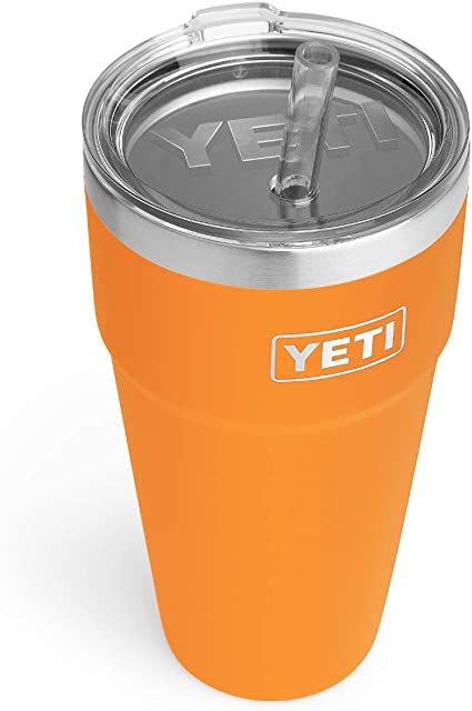 YETI Rambler 26 oz Straw Cup, Vacuum Insulated, Stainless Steel with Straw Lid, King Crab